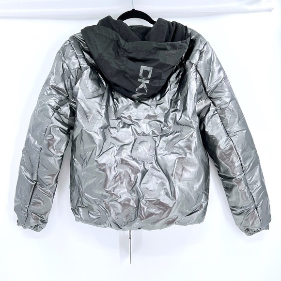 DKNY Men's Water Resistant Bomber Hooded Jacket Print Size S NWT - Picture 11 of 12